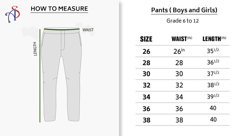 Pants B&G Grade 6-12